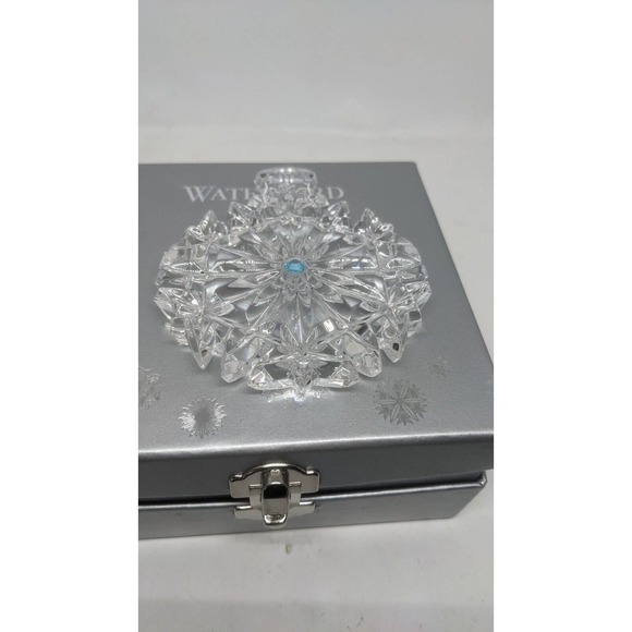 Waterford 2018 Snowflake Wishes Aqua Ornament New - Picture 12 of 12